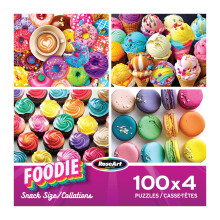 RoseArt - Snack mretu tbb kiraks kszlet - Foodie - 4 x 100 darabos kiraks jtk felnotteknek