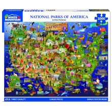 Mappa puzzle dei parchi nazionali di White Mountain Puzzle da 1000 pezzi Divertenti collage puzzle per adulti e famiglie