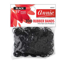 Annie 300 Rubber Bands Klein One Size 1/2' Zwart