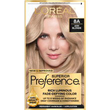L'Oreal Paris Ανθεκτική Χρώση Μαλλιών Fade-Defying + Shine, 8A Ξανθό Άσπρο, Συσκευασία 1