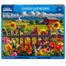 White Mountain Sunday Gathering Puzzle Puzzle primaverili da 500 pezzi per adulti e famiglie