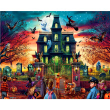 White Mountain 1000 darabos Halloween-rejtvny Vintage oszi kiraks jtkok csaldoknak s felnotteknek - Fright House