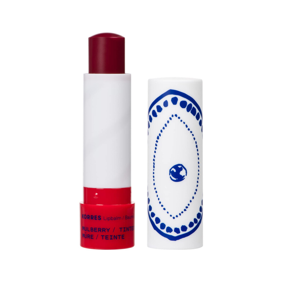 Korres Mauve Mulberry Lip Balm - Tinted Dermatologically Tested, Vegan, 4.5 G
