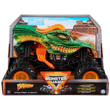 Monster Jam, Officiële Dragon Monster Truck, Verzamelaars Die-Cast Voertuig, 1:24 Schaal, Speelgoed voor Kinderen 3+