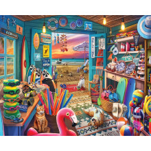 White Mountain Beach Hut Store Puzzle Puzzle estivo da 1000 pezzi per adulti