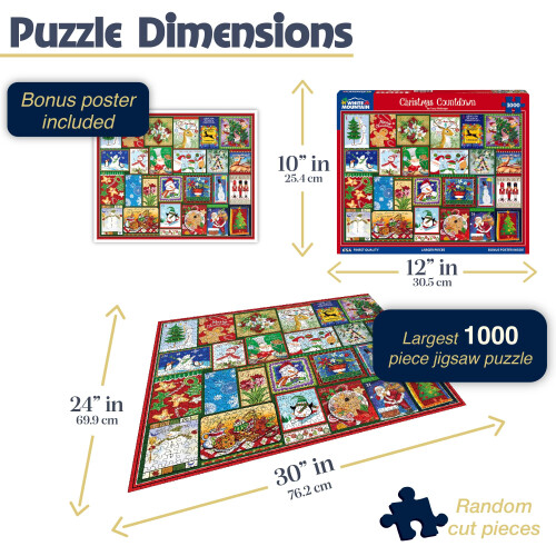 WHITE MOUNTAIN WHITE MOUNTAIN PUZZLES Kerst Countdown 1000 Stukjes Puzzel, 1 EA 1