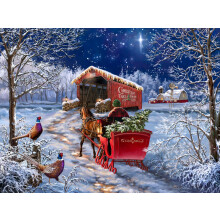 Springbok Starry Winter Night 1000 darabos kiraks jtk felnotteknek - egyedi darabok - Made in USA