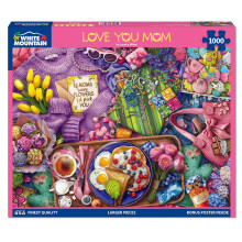 White Mountain Love You Mom Puzzle da 1000 pezzi per la festa della mamma per mamme e famiglie