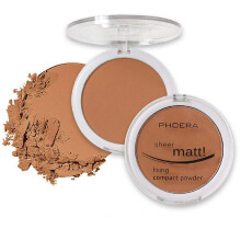 AQUAPURITY PHOERA Polvo Compacto Mate Fijador Base Maquillaje Larga Duración