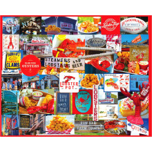 Puzzle da 1000 pezzi White Mountain Collage vintage per famiglie e adulti - Gusto del New England