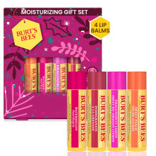 Burt's Bees Läppbalsam Gåvoset, Beeswax Bounty Fruktsort, Perfekta Läppbalsam för Julklappar, 4-Pack, 0.15 oz.