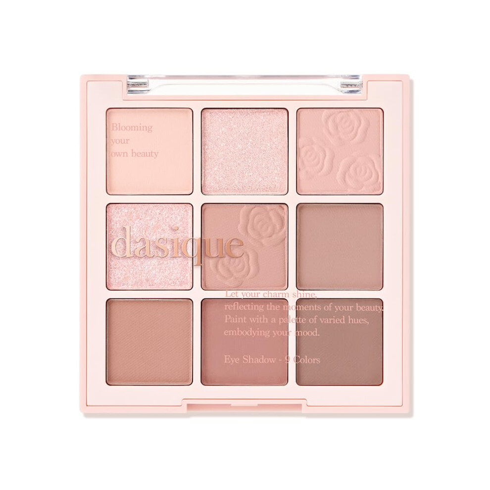 Dasique Shadow Palette #27 Rose Milk Tea L 9 Pigmented Eyeshadows Blendable Natural Look L Korean Makeup L Eye Shadow Palette L Long Lasting Naturing