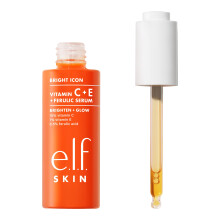 e.l.f. SKIN Bright Icon Vitamin C + E + Ferulic Serum Brightening & Soothing Face Serum Helps Even Skin Tone Vegan & Cruelty-Free 1 fl oz