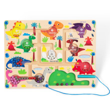 Magnetisch Kleur- en Cijferdoolhof, Montessori Houten Kleurmatching Leer- en Telpuzzelbord, Peuterspeelgoed voor 3-5 Jaar