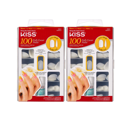 KISS Active Oval Nails - Pack of 100   