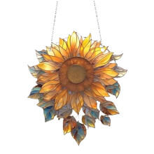 sunflower acrylic window hanging suncatcher with metal cha housewarming gifts