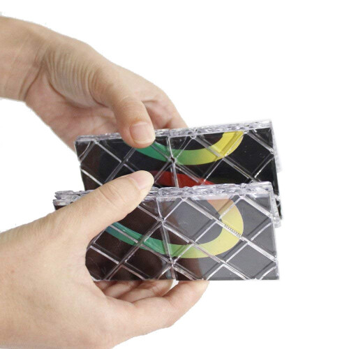 GoodPlay MoZhi LingAo 8 Panels 3 Ringe Magic Folding Puzzle Cube Twisty Black 2