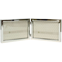 Lawrence Frames 6x4 Hinged Double Silver Standard Metal Picture Frame
