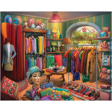 Puzzle del negozio dell'usato White Mountain Puzzle da 1000 pezzi per lo shopping vintage per adulti e famiglie