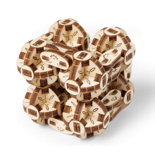 UGEARS Flexi-Cubus Brainteaser 3D Mechanical Model Wooden Puzzle - Ideal Gift for Adults and Teens