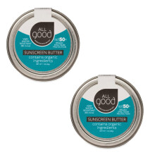 Protector Solar Zinc Butter All Good - Tamaño de Viaje, SPF 50+ Resistente al Agua, Amigable con los Corales