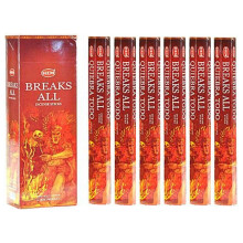 Breaks All Schachtel mit sechs 20-Stick-Hex-Rφhrchen HEM-Rδucherstδbchen, handgerollt in Indien