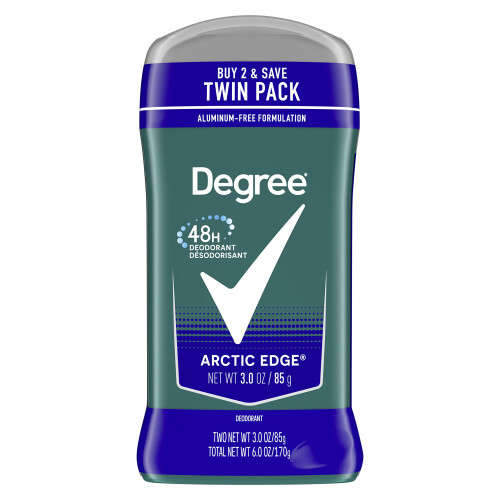 Déodorant Degree Men Original 48h Protection Odeur Arctic Edge 3 oz, Pack de 2