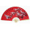 1 X Large 60" Folding Wall Fan -- Prosperity Blossoms -- Original Hand-painted 1