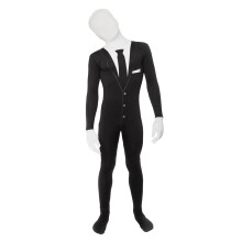 Costume Morphsuit Slender Man per Bambini - taglia Grande 4'6-5' (137cm-152cm) (KPSML)