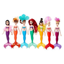 Set de Mini Muñecas de Ariel y Hermanas de Disney Store - 7 Princesas de Atlantica - 15 cm