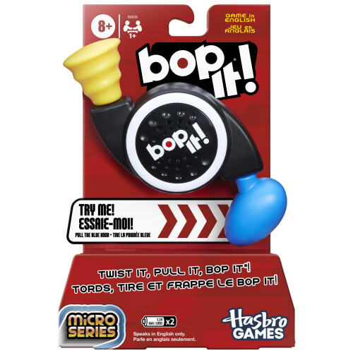 Hasbro Gaming Bop It! Micro Jeu Électronique pour 1 ou Plusieurs Joueurs, Version Compacte 1