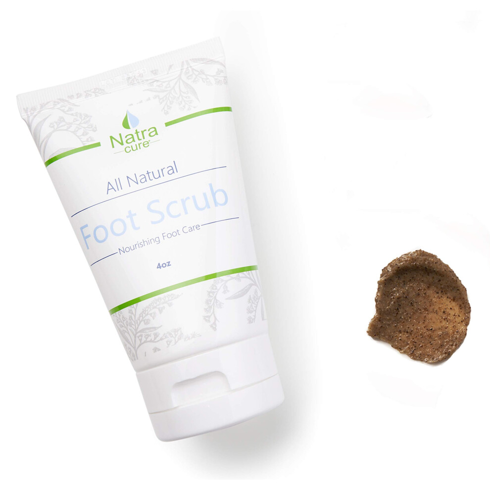 Natracure Exfoliating Foot Scrub For Pedicures - Foot Exfoliator For Rough Feet Dry Feet And Crusty Feet Treatment - Pedi Scrub Foot Softener & Smoot