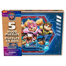 Puzzle di Legno Paw Patrol 5-Pack - Avventure con Chase, Marshall e il Gruppo