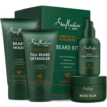 SheaMoisture baardverzorgingsset voor mannen, inclusief wasbalsem, olieconditioner, natuurlijke sheaboter en maracuja-olie, geweldig cadeau