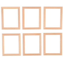 Exceart 6Pcs 1/12 Meubles de Maison de Poupée Cadres Photo Miniatures Non Fini Jouets Pour Chambre Enfant