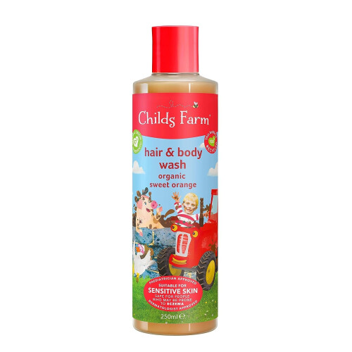 Childs Farm σαμπουάν & αφρόλουτρο βιολογικό γλυκό πορτοκάλι 250ml