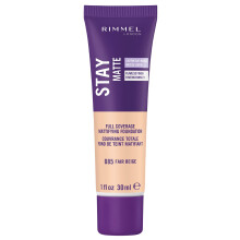 Rimmel London Stay Matte Liquid Mousse - 085 Fair Beige - Ματ Υπόθεμα, Ελαφρύ, Έλεγχο Λάμψης, Χωρίς Λάδι, 1oz