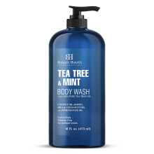 Botanic Hearth Tea Tree Ansiktsrengöring med Mint - Aknebekämpande, Återfuktande Flytande Tvål med Ren Teaträdolja