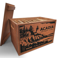 Better Wood Products Limited Edition Protect The Parks Series All Natural Fatwood Fire Starter Sticks 13 Pound Wooden Crate Acadia Box