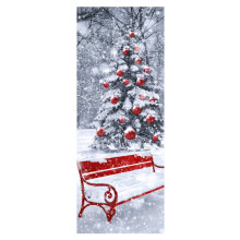 Modern Muvszet Karcsonyfa 3D Ajtmatrica Lehzhat s Stick Leveheto Vinyl Ajtmatrick Otthoni Dekorcihoz 30,3x78,7(77x200cm) 2 db-os szett