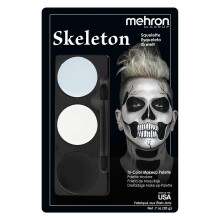 Mehron Tri-Color Make-up Palette | Halloween, Effekte und Theater Creme Make-up FX Palette | Gesichtsmalerei 20g