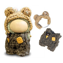Conjunto de Ropa para Muñeca de 17cm con Accesorios y Vestido, Moda para Exhibición (Sin Muñeca) (Galletas (Diadema+Conjunto))