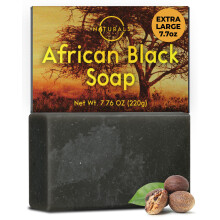 O Naturals Sapone Nero Africano, Esfoliante Delicato, Arricchito con Burro di Karitè, Ideale per Tutti i Tipi di Pelle