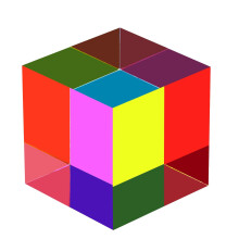 ECBANLI CMY Mengkleurende Kubus, 50mm (2 inch) Acryl Prism voor Bureau Decoratie, Educatief Speelgoed