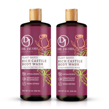 DR. JACOBS NATURALS Gel de Ducha Natural de Rosa para Piel Seca y Sensible con Ingredientes Vegetales