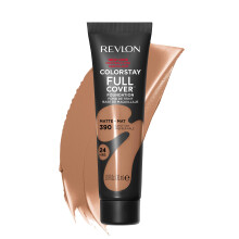 Revlon ColorStay Full Cover Longwear Matte Foundation, Heat & Sweat Resistant, Early Tan (390), 1.0 oz
