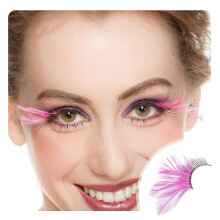 Dorise Pink Wimpern Cat-Eye Stil, bunte Halloween Wimpern, P3 1 Paar dramatisch