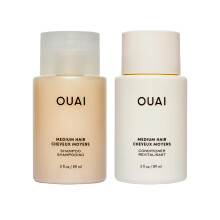 OUAI Medium Haar Shampoo & Conditioner Set, Reisformaat - Hydraterende Shampoo & Conditioner