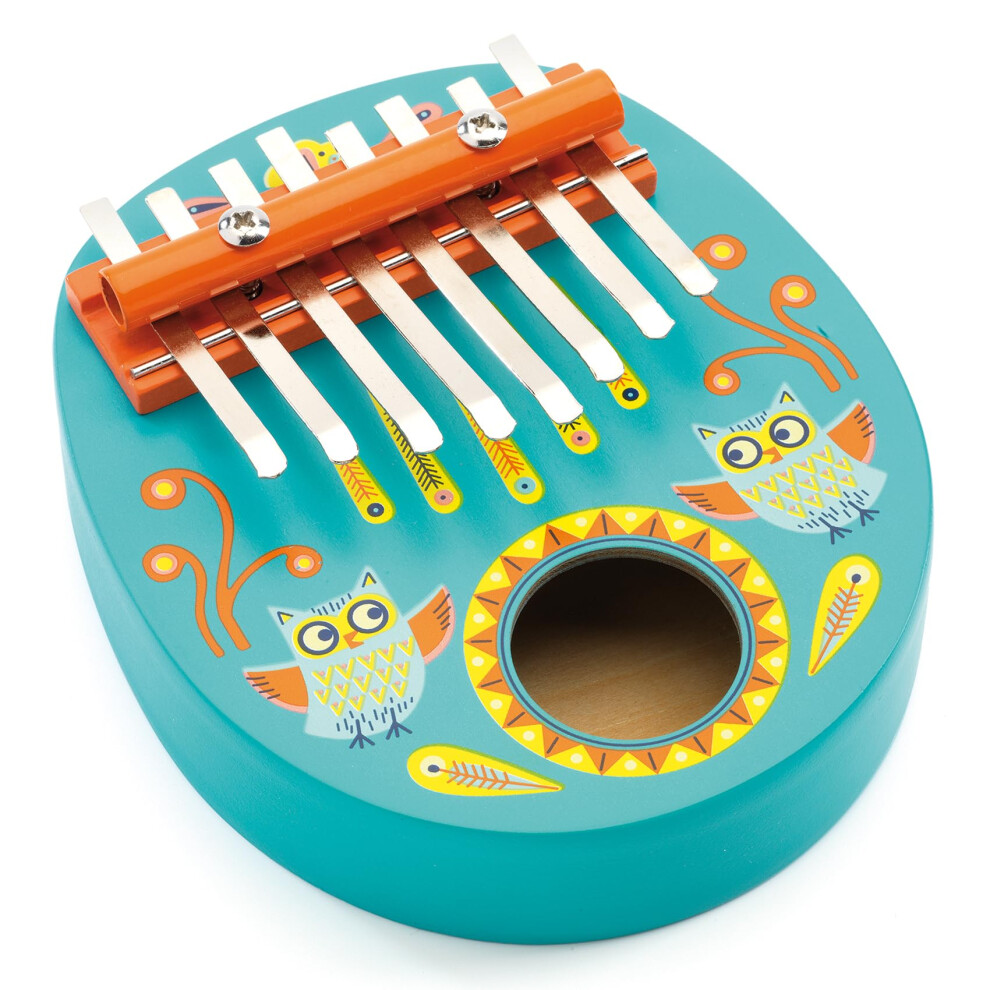 Djeco Animambo Kalimba - Safe Music Instrument For Kids Cute Educational Toddler Musical Toy For Motor Skills Creativity Imagination & Rythym - Toy