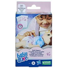 Doll Nappy Refill, Includes 4 Nappies, Toys Accessories, for Children Aged 3 Years and Up